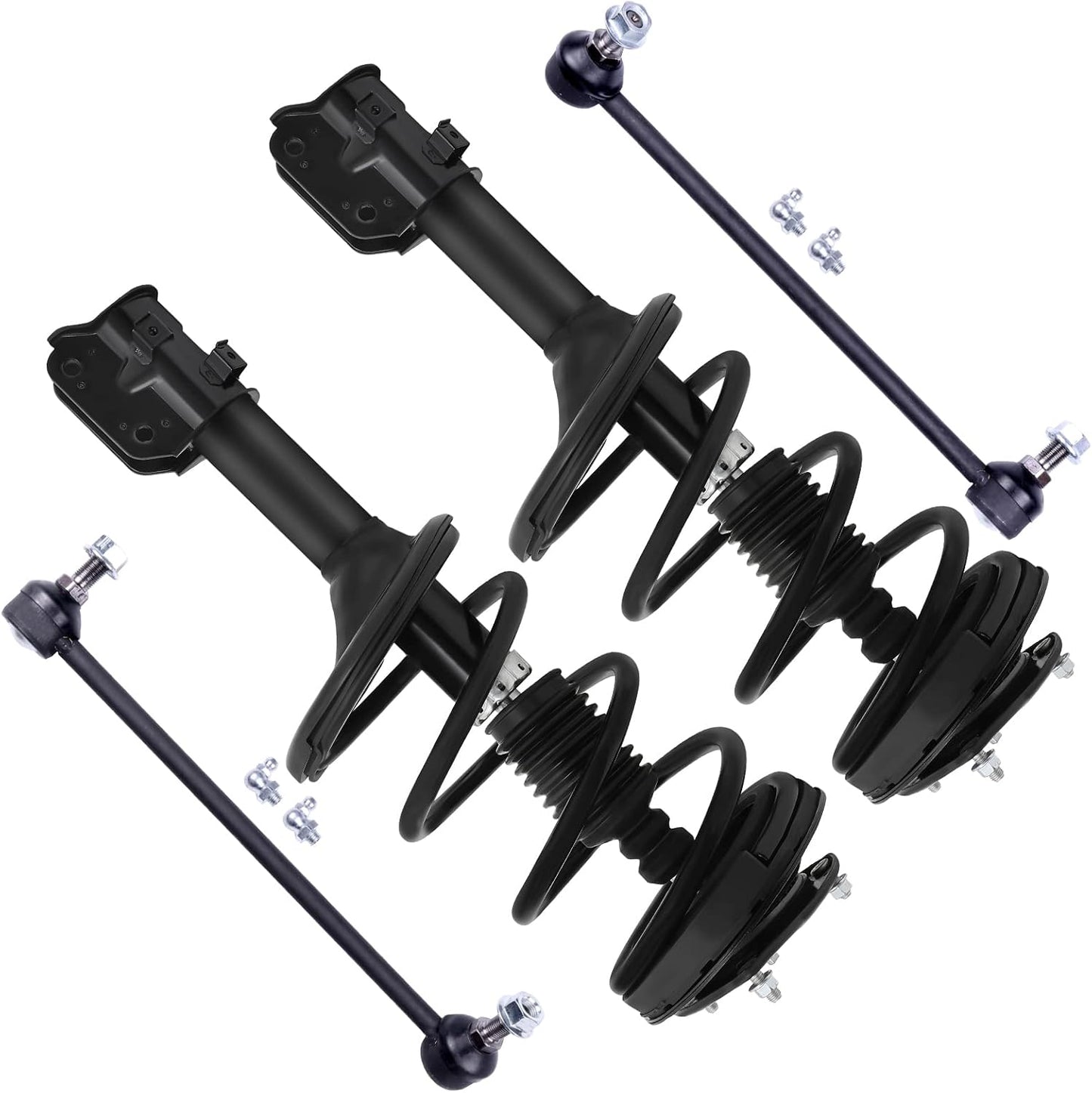 SCITOO Struts Complete Struts Assembly,Sway Bar Links Kit 4pck,shocks and struts for Hyundai Entourage 2007-2008,for Kia Sedona 2006-2012 2014,Struts 172917,172918,K750168,K750169 complete struts