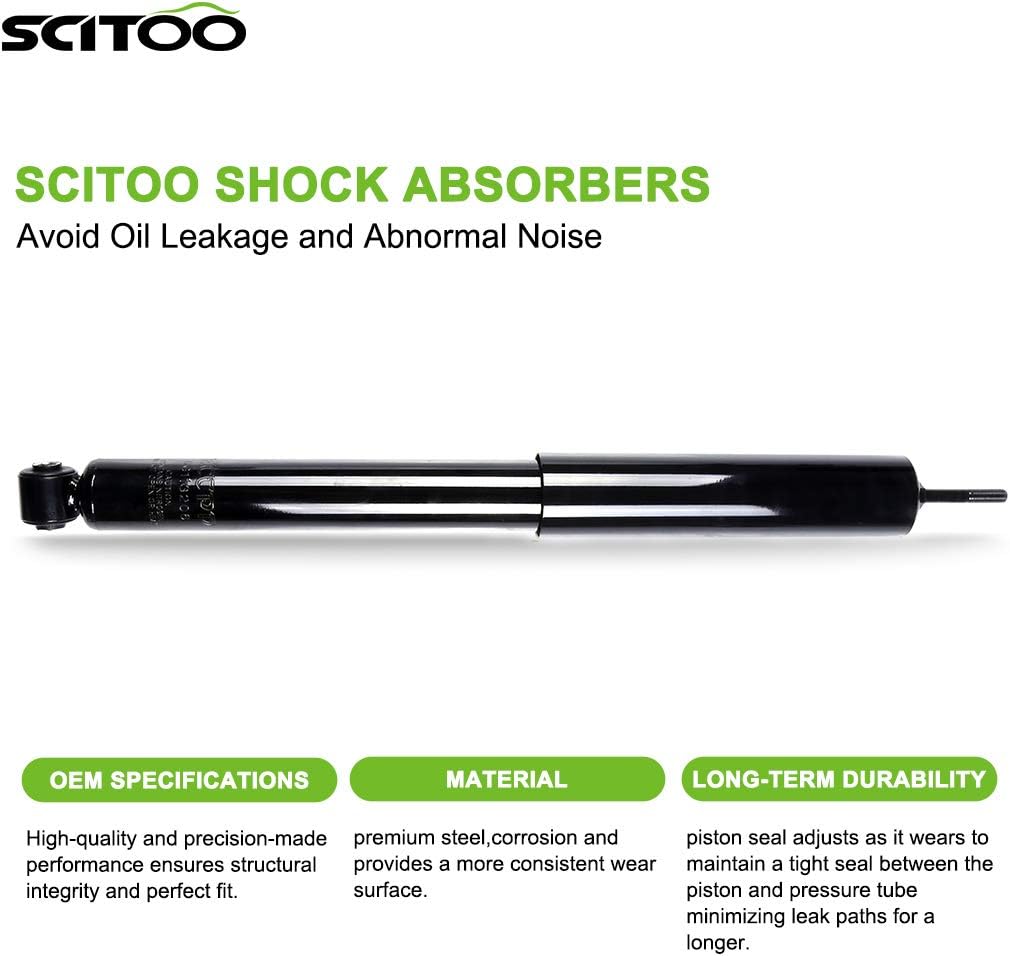 SCITOO Front Shocks Set of 2 for Wrangler, Shocks Absorbers and Struts Fits 2007 2008 2009 2010 for Jeep Wrangler Amortiguadores