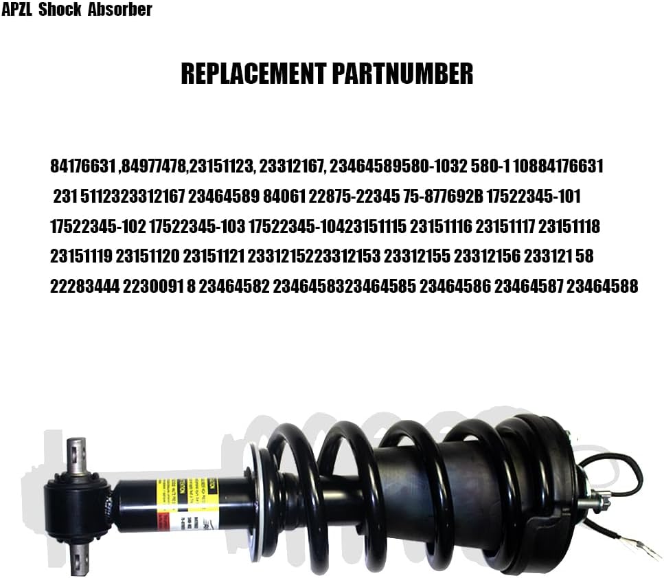 84176631 84977478 2 PCS Front Struts complete assembly Shock Absorber w/Magnetic Assy with spring for 20152016 2017 2018 2019 2020 2021 Cadillac Escalade Tahoe Suburban Silverado Yukon XL