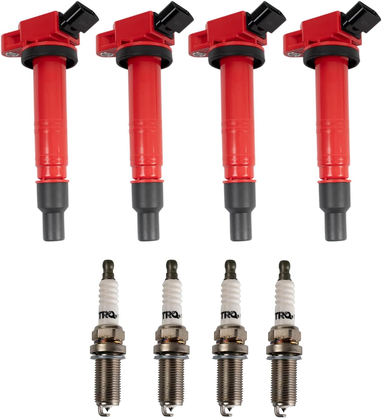 TRQ Ignition Kit Ignition Coil Spark Plugs Compatible with 92-01 Ford 91-97 Lincoln Mercury