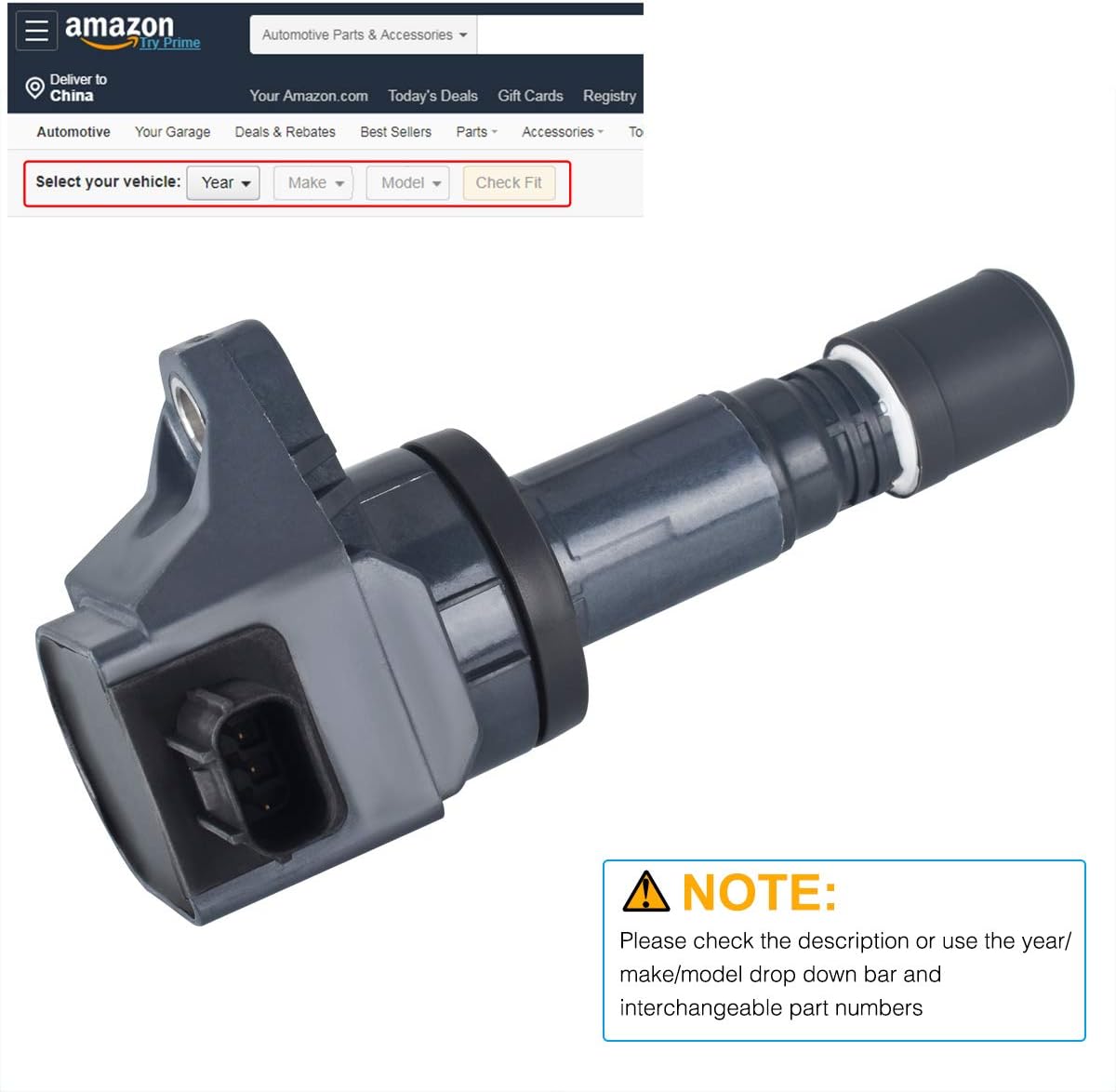 Set of 4 Ignition Coil Pack Compatible with 2012-2015 Honda Civic L4 1.8L, 2016-2017 Honda HR-V, 2013-2015 Acur ILX L4 2.0L Coil Packs Replaces # 5C1880 UF672 C1823 GN10421