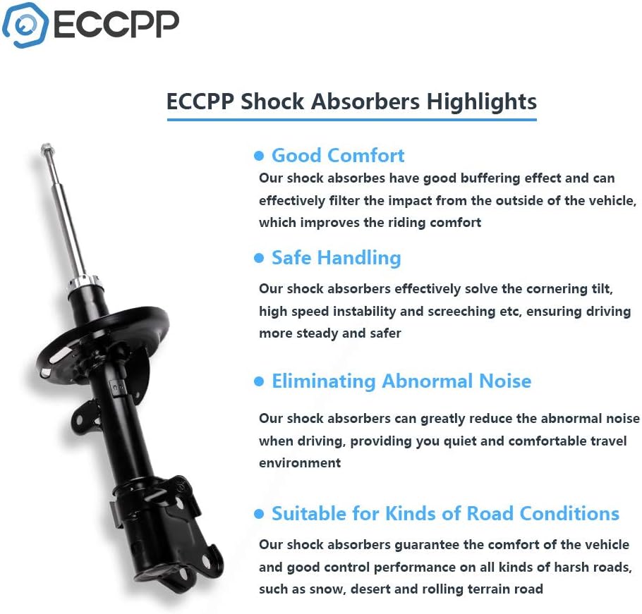 Shocks Struts,ECCPP Front Pair Shock Absorbers Strut Kits Compatible with 2007 2008 2009 2010 2011 2012 2013 Acura MDX 339037 339038