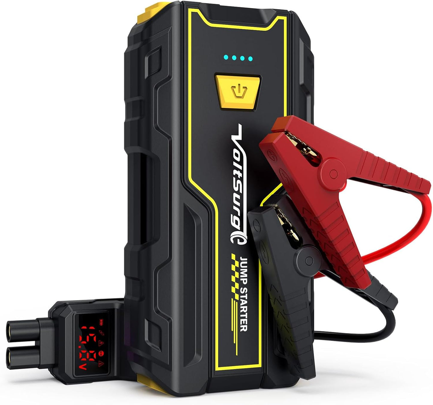 7000A Jump Starter with Air Compressor (All Gas/10.0L Diesel), 12V Jumper Starter Pack with 150PSI Auto Tire Inflator, Car Battery Jump Box Portable with LCD Display & LED Light