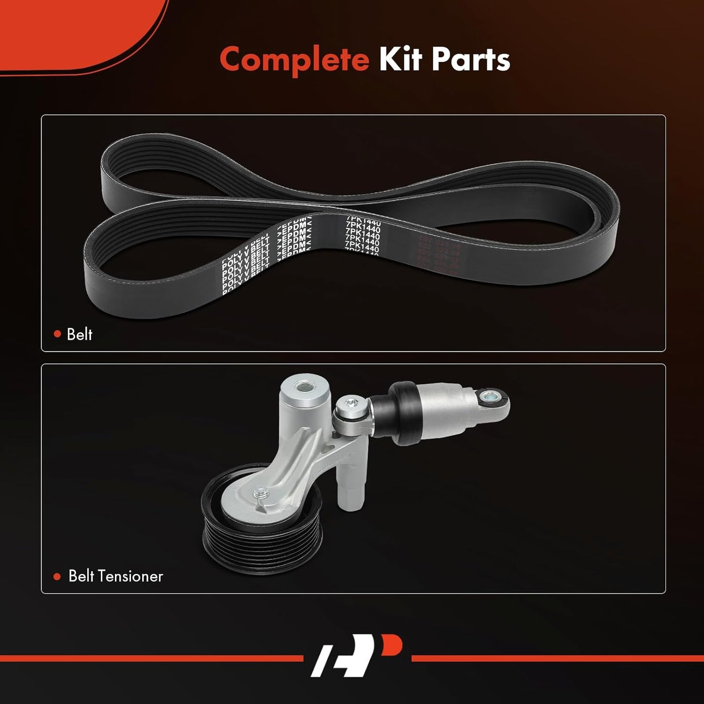A-Premium Engine Serpentine Belt Drive Kit with Tensioner Compatible with Honda Accord 2013-2017, CR-V CRV 2017-2019 & Acura TLX 2015-2020 - DOHC L4 2.4L