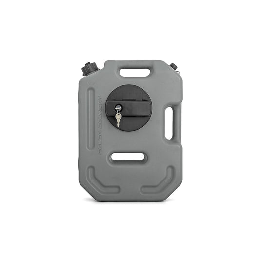 Rough Country 10L/2.6 Gallon Flat Fluid Container with Lockable Mount - Storage & Transport Non-Potable Liquids. Gray