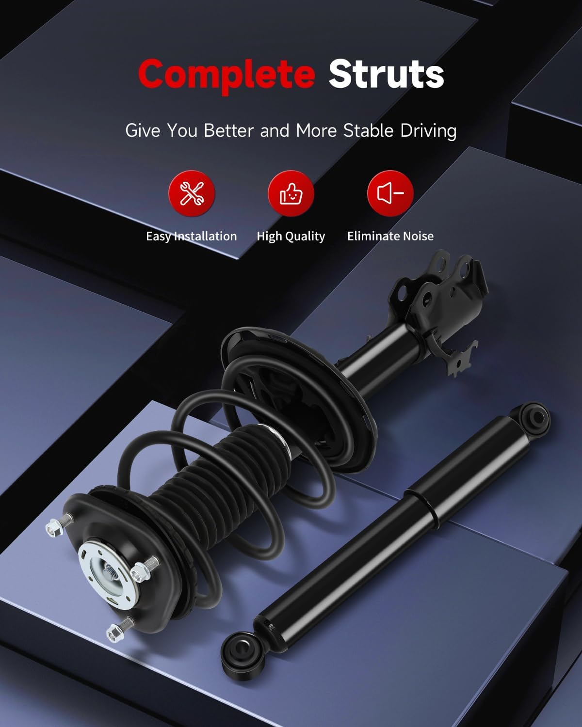 Complete Struts Shock Absorbers Fits for 2006-2012 for Toyota RAV4 cciyu 172276 172275 37289 Quick Struts Assembly Front Rear Pair Struts 4WD AWD FWD