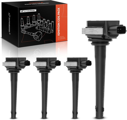 A-Premium Engine Ignition Coil Pack Compatible with Nissan Sentra 2007-2012, 2.0L, 4-PC Set