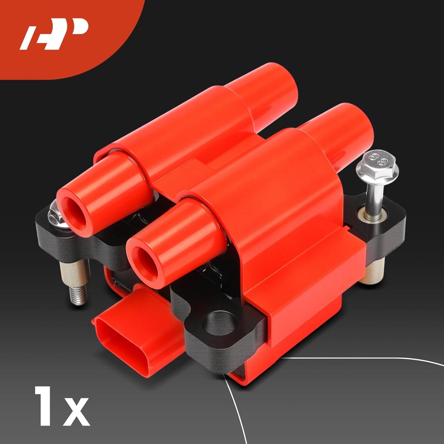 A-Premium (Red) 1x Ignition Coil Pack and 4x Iridium Spark Plugs Compatible with Subaru Outback 2005-2009, Forester 2005-2008, Impreza 2005-2010, Legacy 2005 & Saab 9-2X 2005-2006, 2.5L