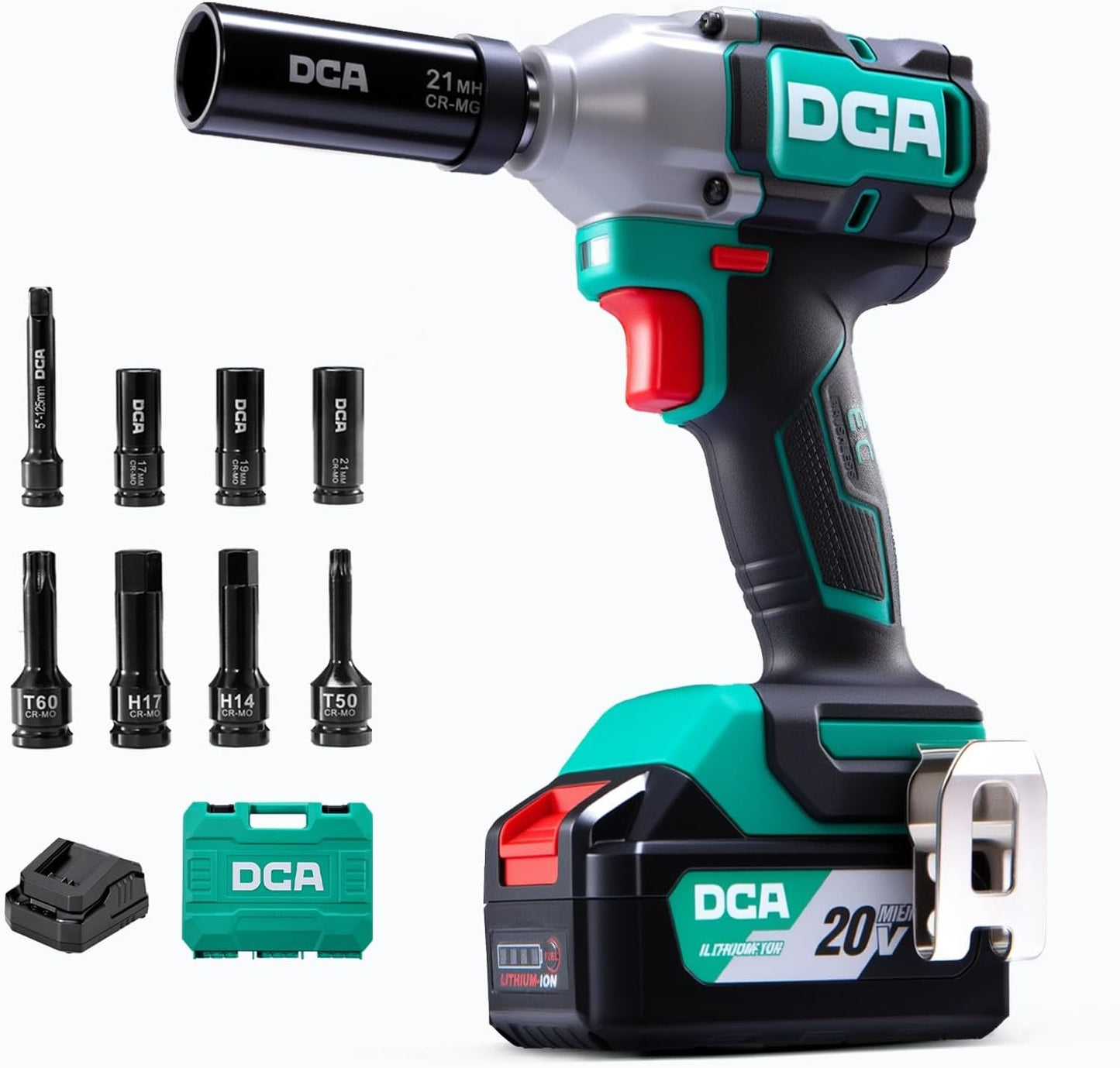20V Brushless Impact Wrench with 4.0Ah Battery, 1/2 Inch Hog Ring Cordless Impact Gun, 235 Ft-lbs High Torque, 4-Mode Power Wrench for Automotive and DIY
