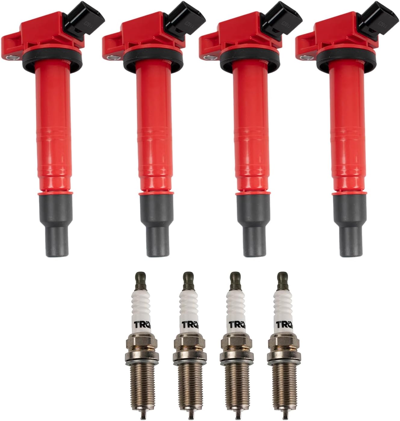 TRQ Ignition Kit Ignition Coil Spark Plugs Compatible with 92-01 Ford 91-97 Lincoln Mercury