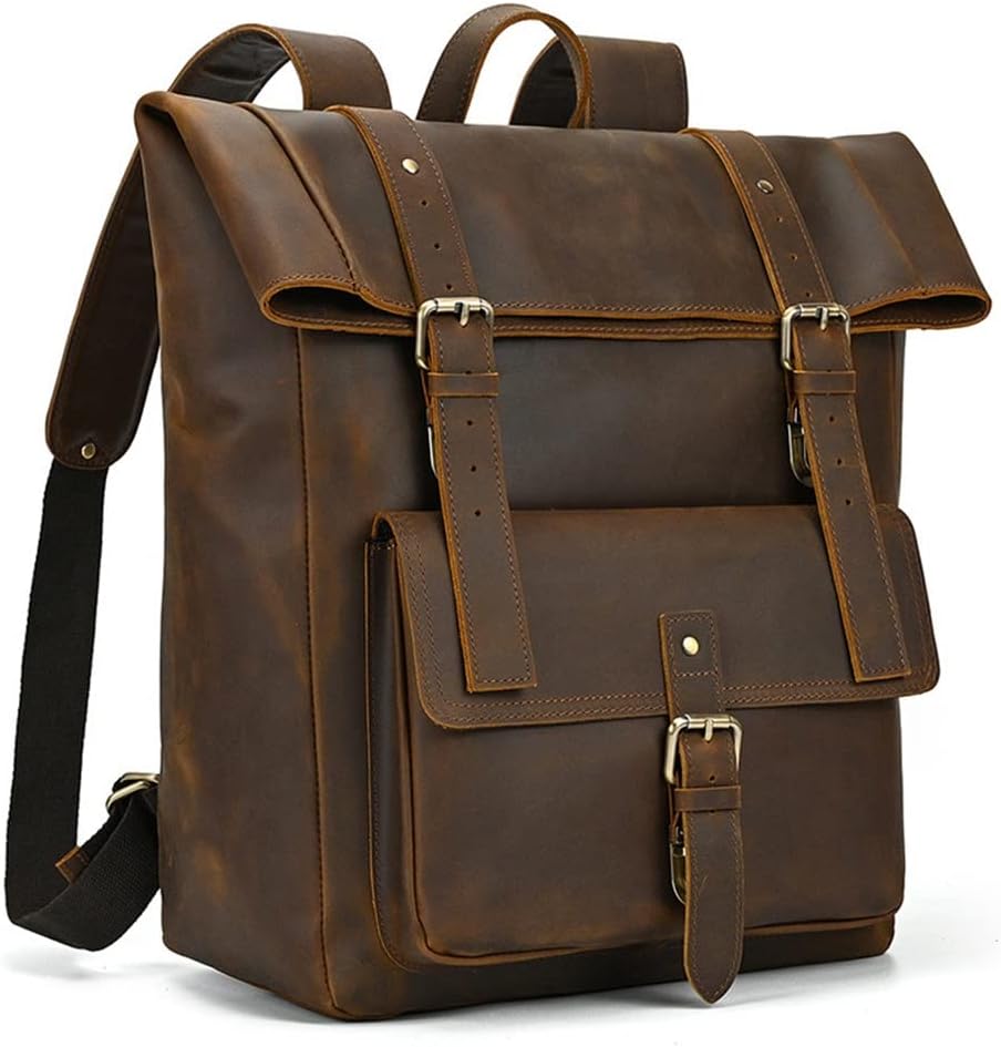 1pccs Retro Men's Backpack Large Capacity Backpack College 16 Inch Computer Bag