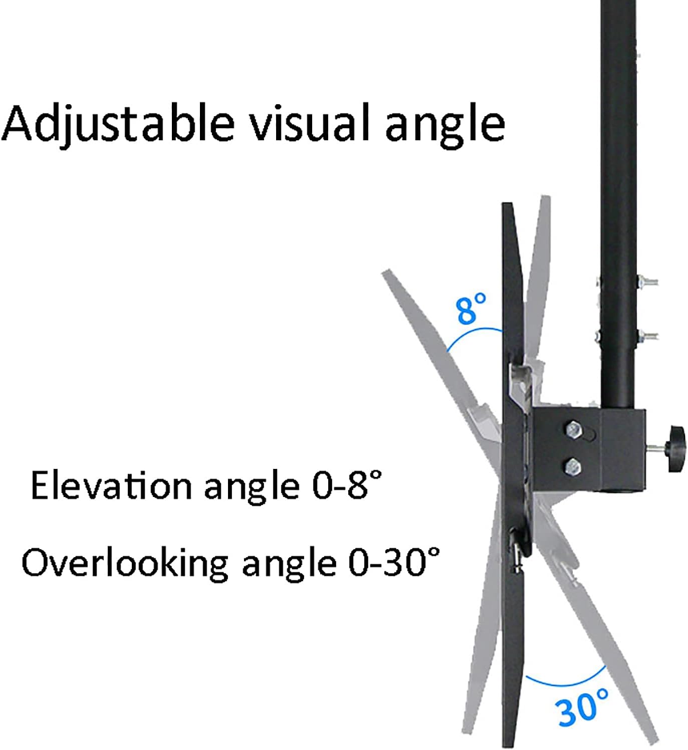 TV Stand,tv Wall Mount TV Ceiling Mount, Adjustable Tilt Swivel TV Bracket, Fits 26-60 Inch TVs, Max VESA 400x400mm, with Loading 132 Lbs (0.51m)