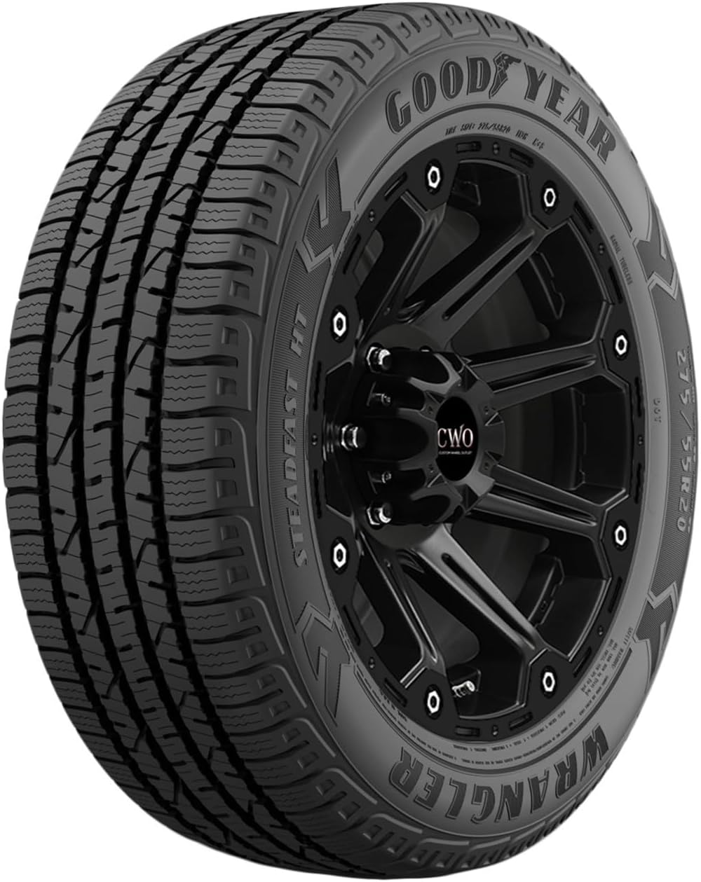 245/60R20 fits GOODYEAR269031969 WRANGLER STEADFAST HT Tire 107H XL Black Side Wall 800 A B Passenger/SUV All Terrain