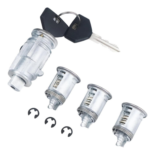 5003843AB Ignition Lock Cylinder & 4746311 Door Lock Cylinder with 2 Keys Compatible with Jeep Wrangler TJ Cherokee XJ 1998-2001, Replace# 703719 68001713AA DL4815 DL6946