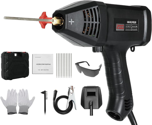 Welding Machine Handheld, Portable Electric Welding Machine, 110V Portable ARC Welding with IGBT Inverter 6 Variable Current Adjustment for 1/16"-1/8" Welding Rod