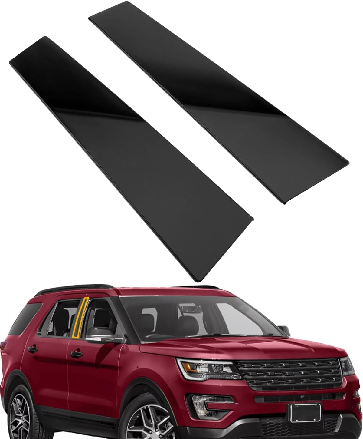 Windshield Trim Molding A-Pillar Set, Compatible with 2011-2019 Ford Explorer,Front Outer & Inner Right Passenger BB5Z7803144AA BB5Z-7803136-AA BB5Z7803136BA BB5Z-7803144-AA 926-451 Window Accessories
