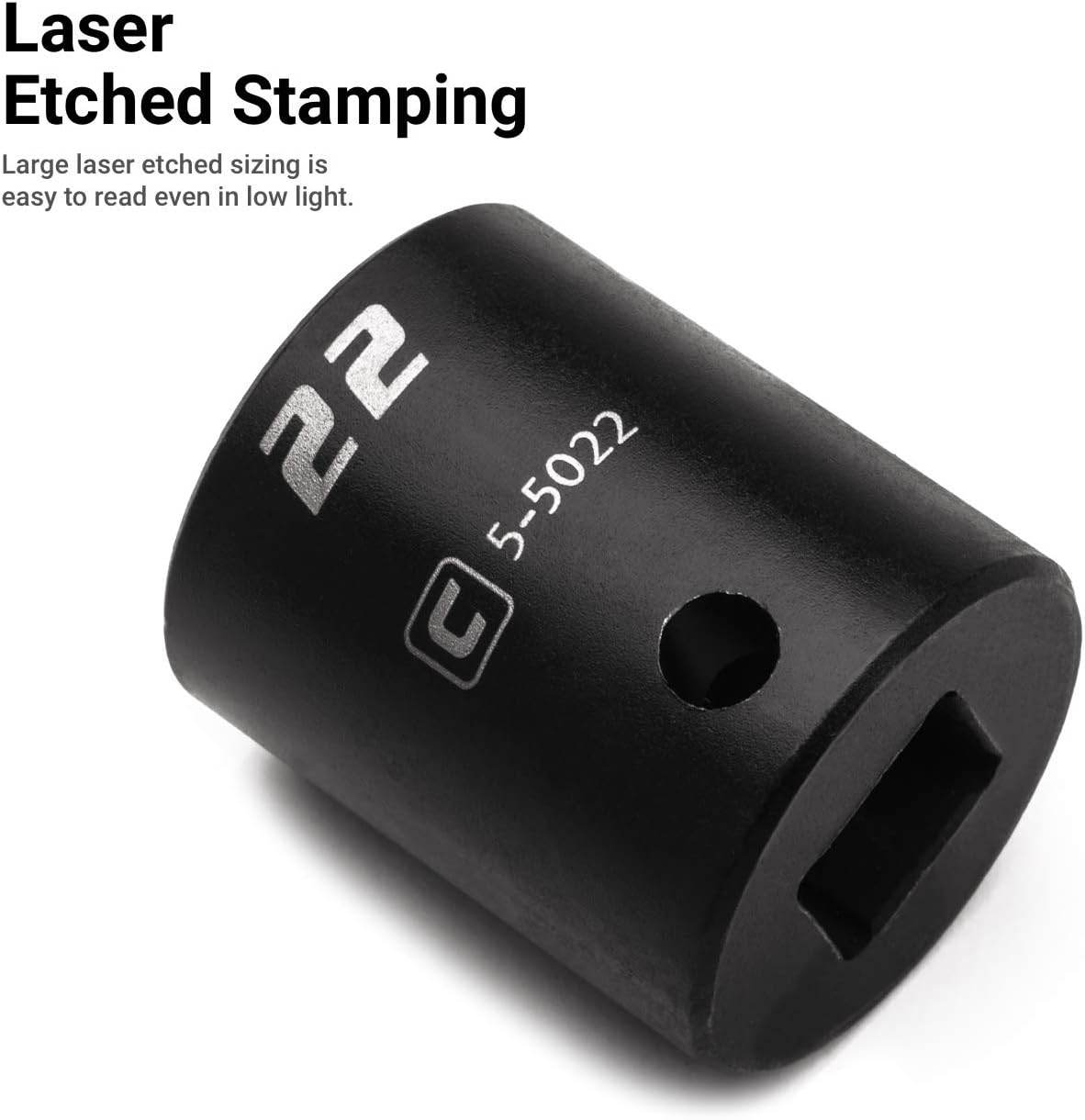 Capri Tools 1/2 in. Drive Shallow Impact Socket Set, 10 to 27 mm, Metric, 18-Piece