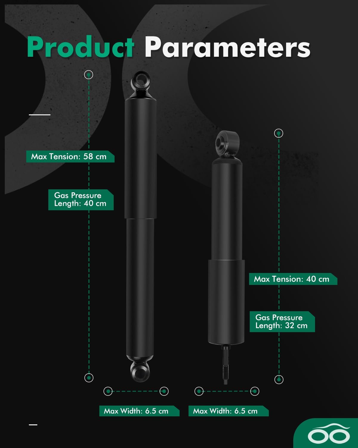 SCITOO Full Set Shocks for D21, Shocks Absorbers and Struts Fits 1986 1987 1988 1989 1990 1991 1992 1993 1994 for Nissan D21,1998-2001 for Nissan Frontier,1995 1996 1997 for Nissan Pickup