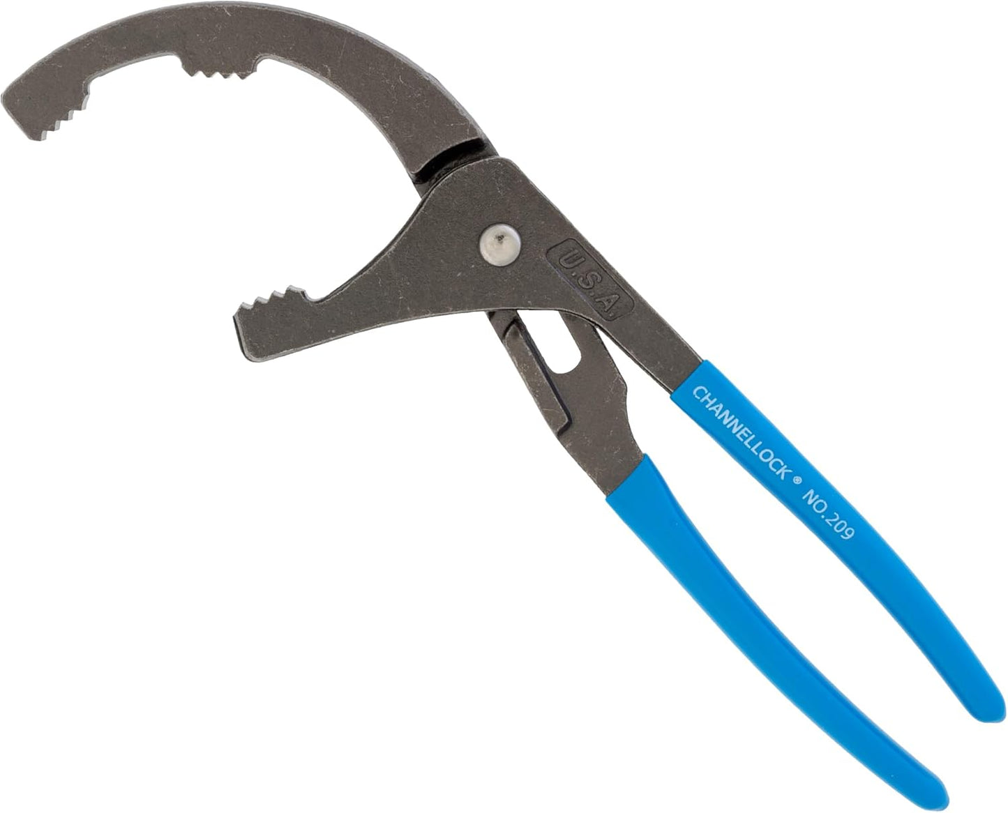 CHANNELLOCK OF-2 2pc Oil Filter/ PVC Pliers Set, Made in USA, Forged High Carbon Steel, Includes 9 and 12-inch Oil Filter/ PVC Pliers, Ideal for Engine Oil Filters, Conduit and Fittings