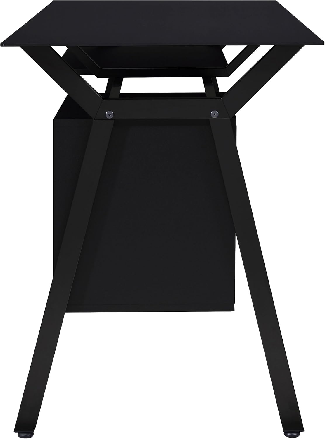 Coaster Home Furnishings - Weaving - Engineered Wood - 55-Inch 2-Drawer Computer Desk with File Cabinet, Adjustable Shelf, and Slide-Out Keyboard Tray - Home Office - White - 800436