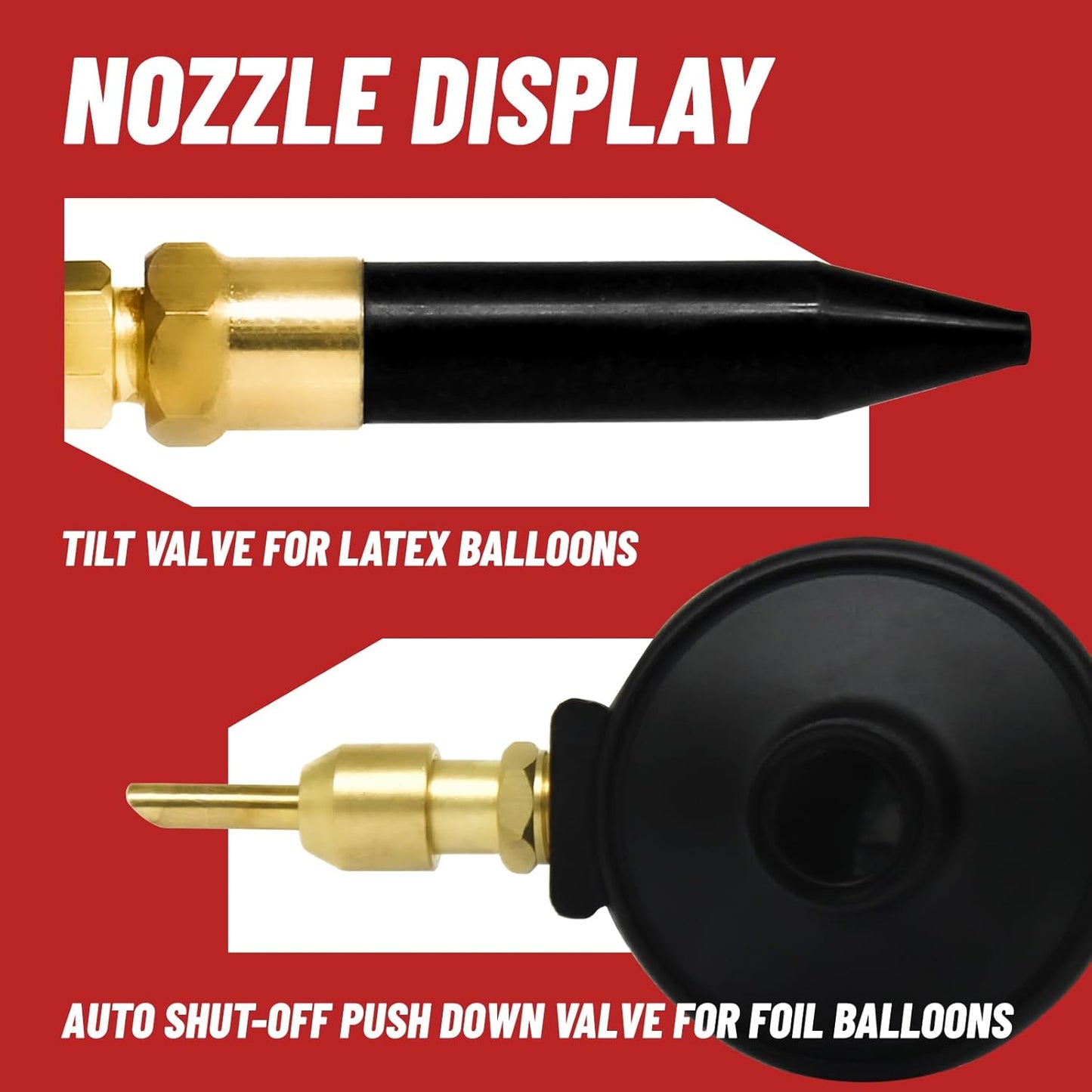 RX WELD Helium Tank Regulator Latex Balloon Filler Valve, CGA-580 Tank, Dual Latex And Foil Ballon Inflator (With Auto Foil Balloon Shut Off Valve)