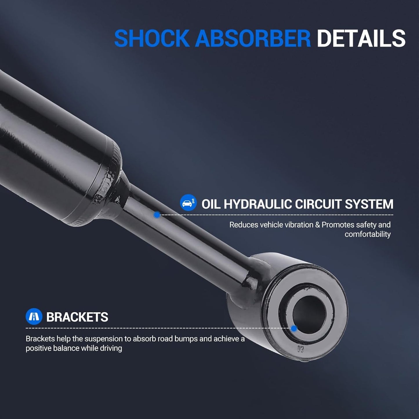 Autoround Pair 171124 Front Complete Shock Absorber Compatible with Ford Explorer/Mercury Mountaineer 2006 2007 2008 2009 2010 Left & Right Struts with Coil Spring Assembly