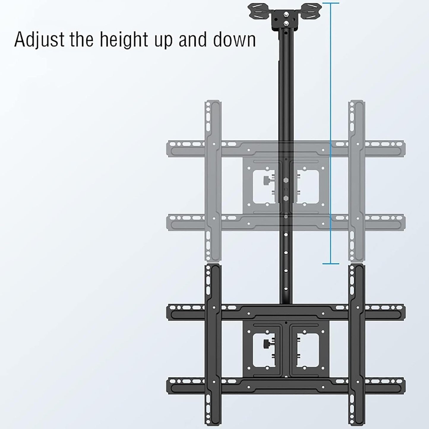 Ceiling TV Mount Bracket, Adjustable Tilt and Swivel TV Ceiling Mount, 30° Flip Down for 32-65 Inch TVs, Wall Ceiling Mounting(3m)