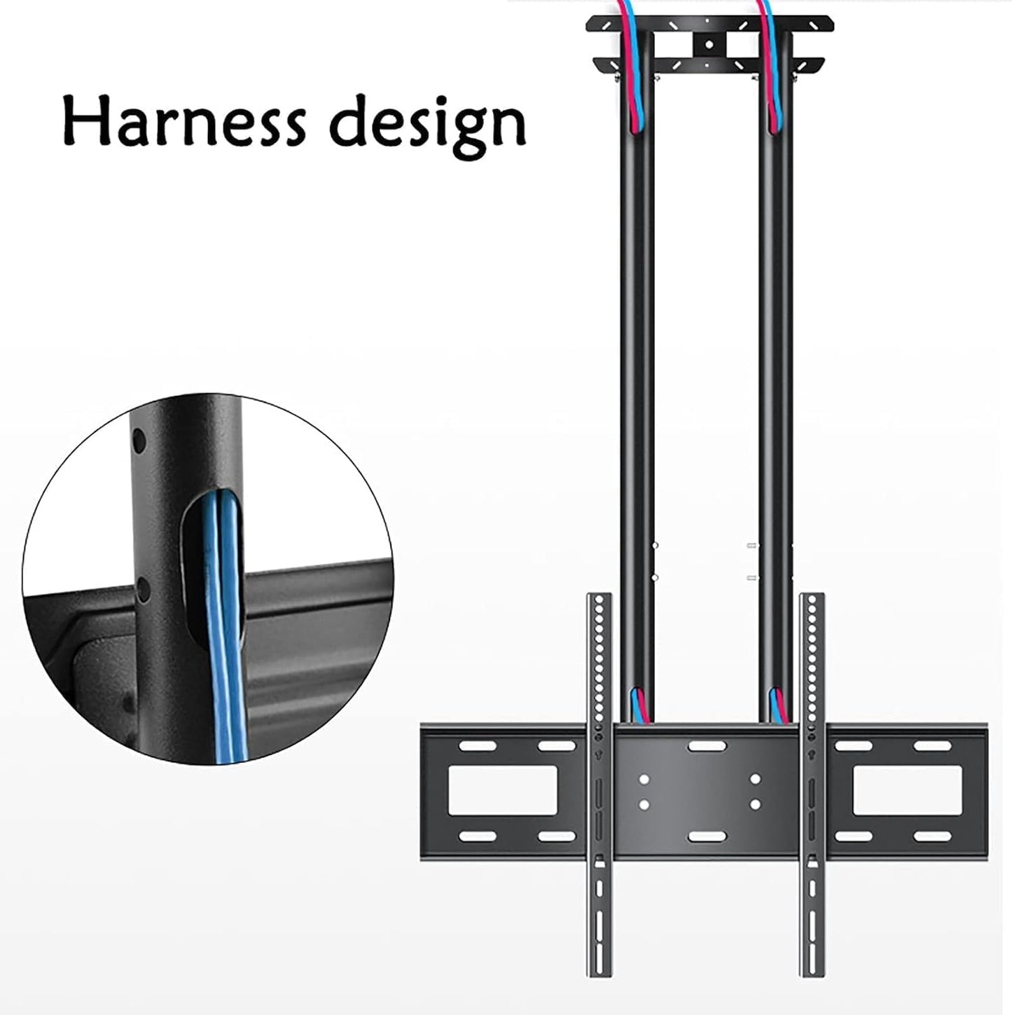 TV Wall Bracket Full Motion 360° Tilt Swivel TV Bracket, TV Mount Ceiling TV Mount, Mount On Ceilings, Max VESA 900x600mm for 26-70 inch TVs
