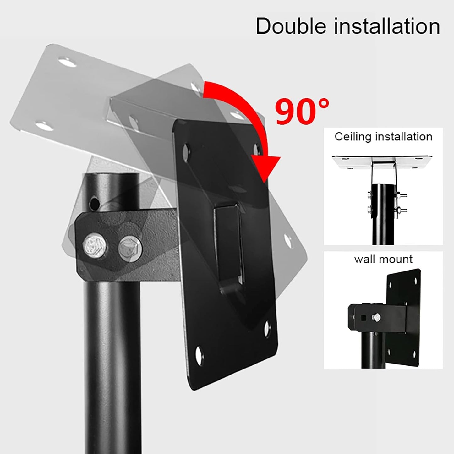 Ceiling TV Mount Bracket Dual Sided Adjustable Tilt & Swivel for 32 65 Inch LED Displays Heavy Duty Support Perfect for Home Theaters and Commercial Spaces