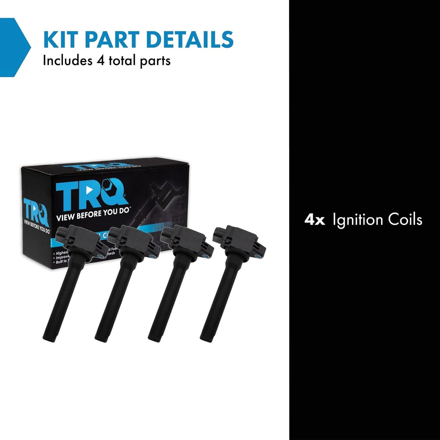 TRQ Ignition Coil Set Compatible with 2014-2019 Mitsubishi Outlander 2018 Outlander PHEV 2018-2022 Outlander Sport