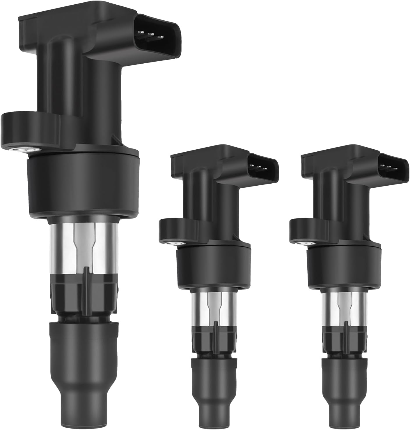 SCITOO ignition coils 4+Spark Plugs 4 4pcs Replacement for P-assat 1.8L 2001-2005,for J-etta 1.8L 2001 2002 2003 2004 2005,for A-udi A4 1.8L 2001-2007 Replace UF411 UF-437, UF-580, CO044