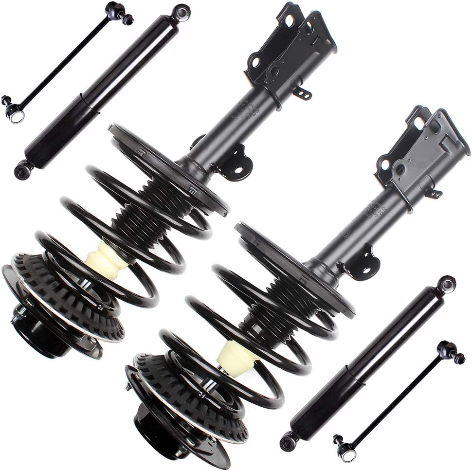 SCITOO Complete Suspension Kit Fits For Chrysler Town & Country 2001-2007,For Dodge Grand Caravan 2001-2007 Front Strut Spring Assembly Rear shock absorber Stabilizer Bar Link 6PCS,171572L 171572R