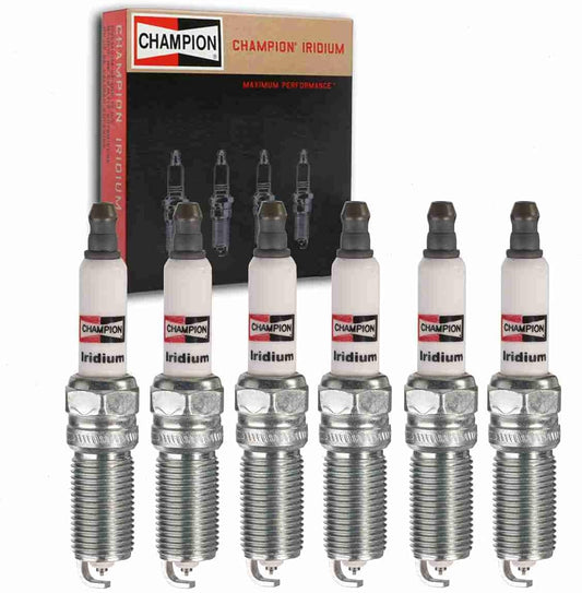 6 pc Champion Iridium Spark Plugs compatible with Lincoln MKZ 3.5L 3.7L V6 2007-2016