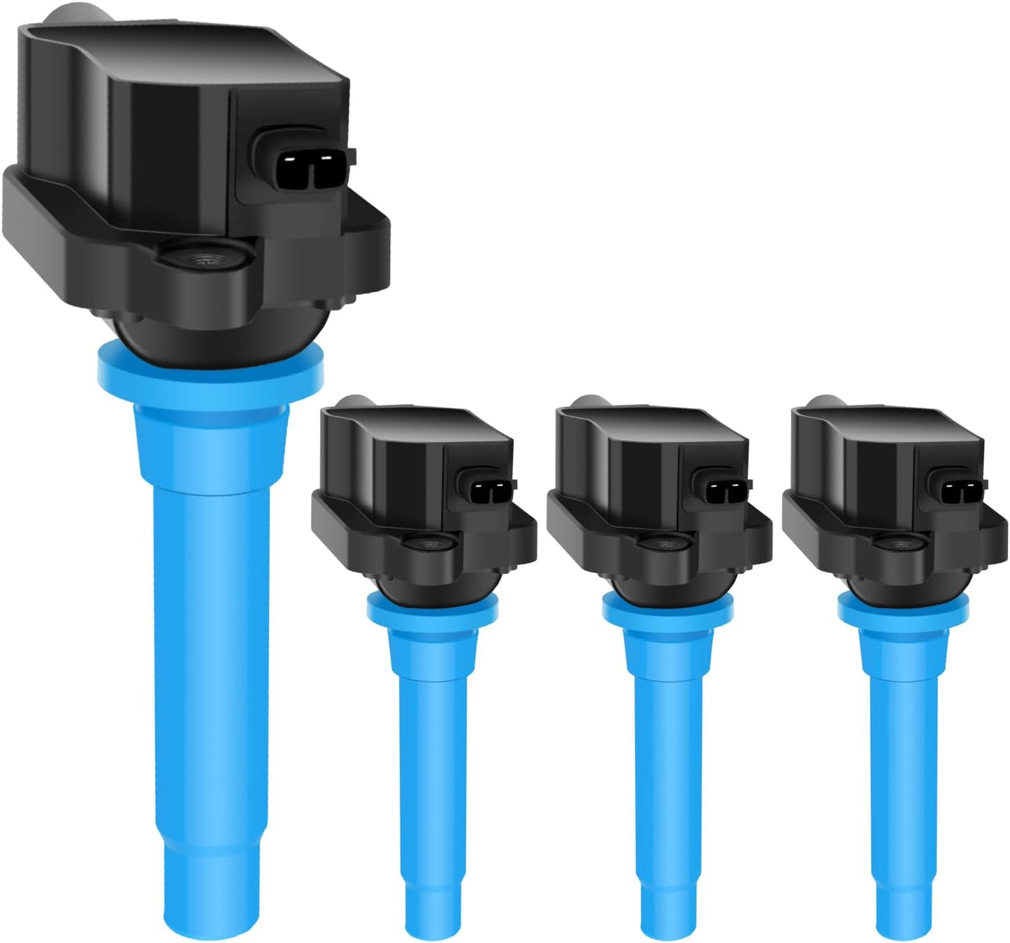 SCITOO ignition coils 4+Spark Plugs 4 4pcs Replacement for P-assat 1.8L 2001-2005,for J-etta 1.8L 2001 2002 2003 2004 2005,for A-udi A4 1.8L 2001-2007 Replace UF411 UF-437, UF-580, CO044