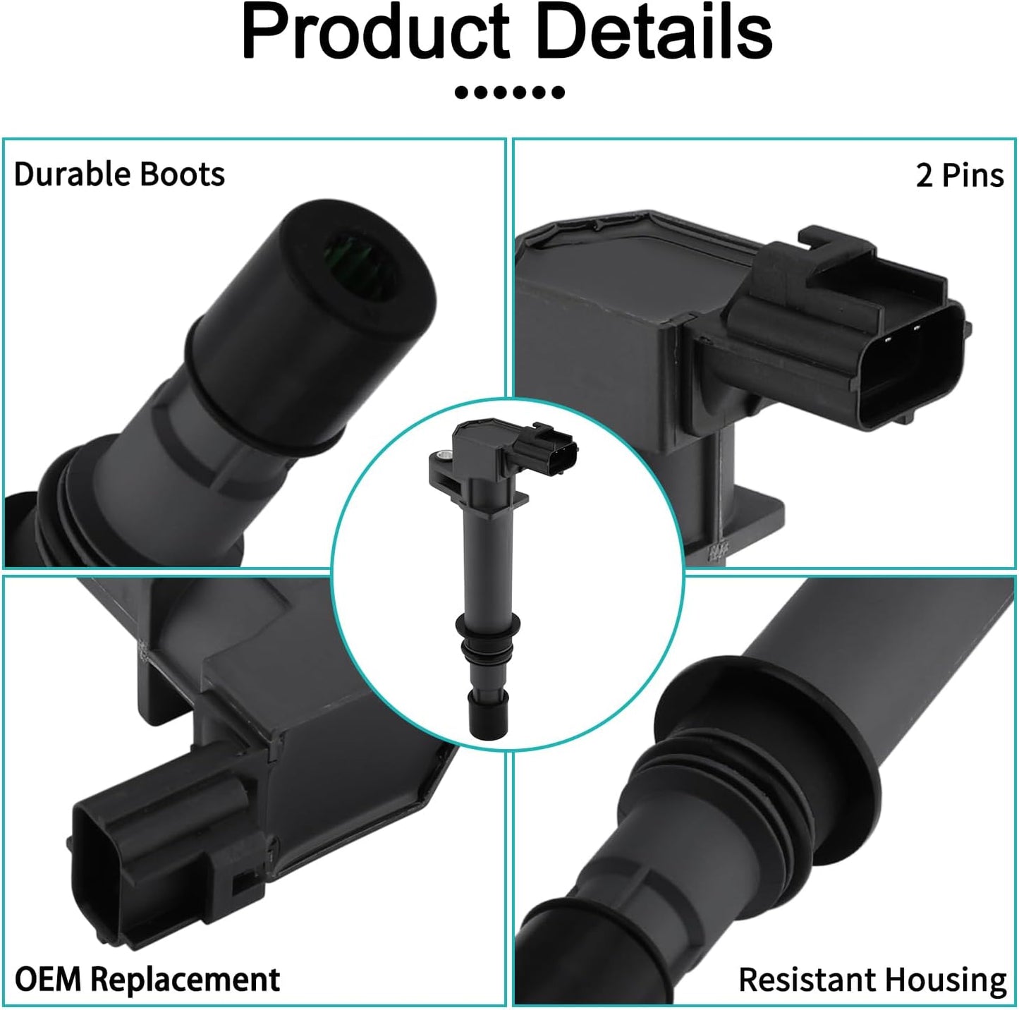 UF270 Set of 8 Ignition Coil Pack 3.7L 3.9L 4.7L For Jeep Commander Grand Cherokee Liberty,for Dodge Ram 1500 Dakota Durango Nitro,Chrysler Aspen,Mitsubishi Raider V6 V8 UF297 UF399