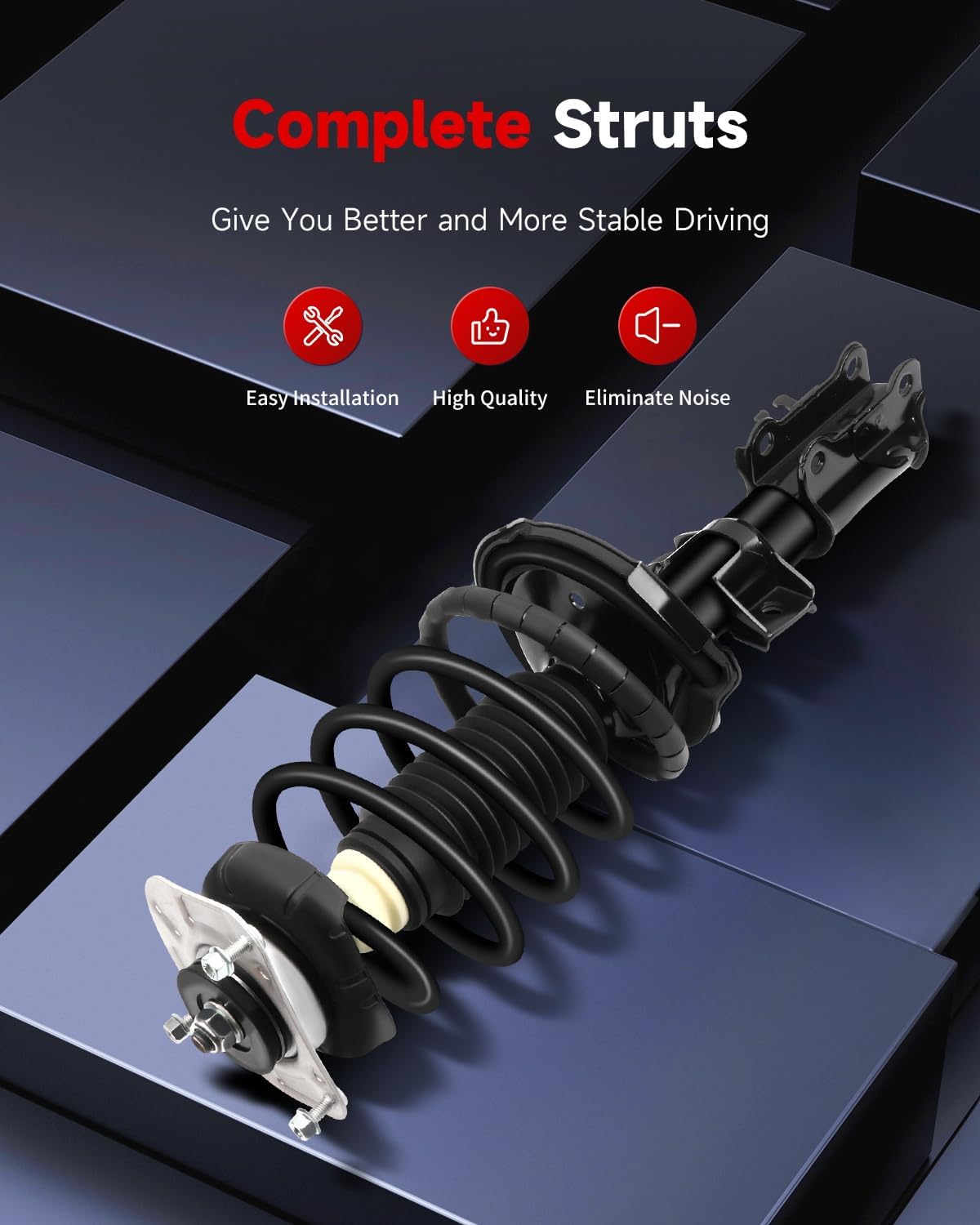 Complete Struts Shock Absorbers Fits for 2001-2009 for Volvo S60 1999-2006 for Volvo S80 2001-2007 for Volvo V70 CCIYU 11861 11862 Quick Struts Assembly Front Pair Struts AWD