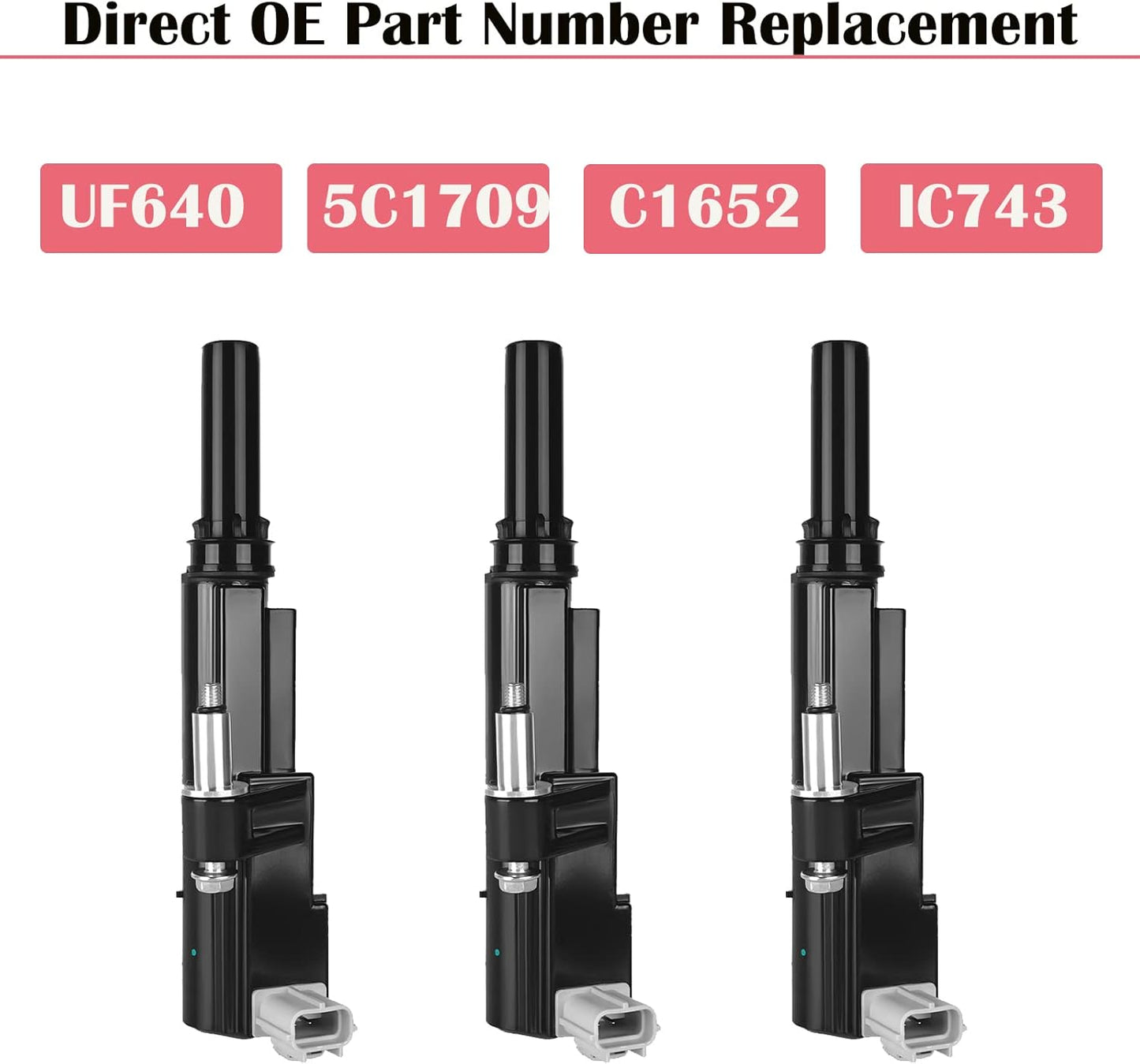 Set of 3 Ignition Coil Packs Fits for 3.7 V6 Jeep Liberty Cherokee Commander Grand Cherokee Dodge Nitro Ram 1500 Dakota Durango 2009 2010 2011 2012 Coils Replaces# UF640