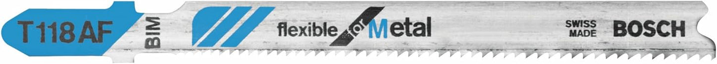 Bosch T318A100 100-Piece 5-1/4 In. 24 TPI Basic for Metal T-Shank Jig Saw Blades