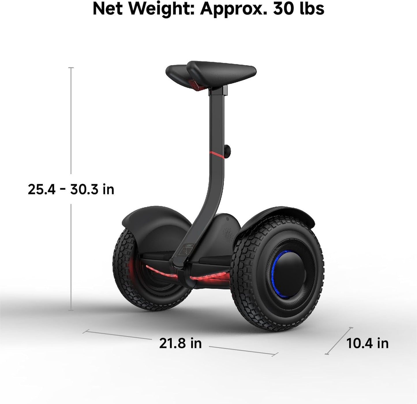 Segway Ninebot S2 Electric Self-balancing Scooter, 11.2mph Top Speed, 21.7 Miles Range w/Adjustable Height, Hoverboard UL-2271 2272 Certified
