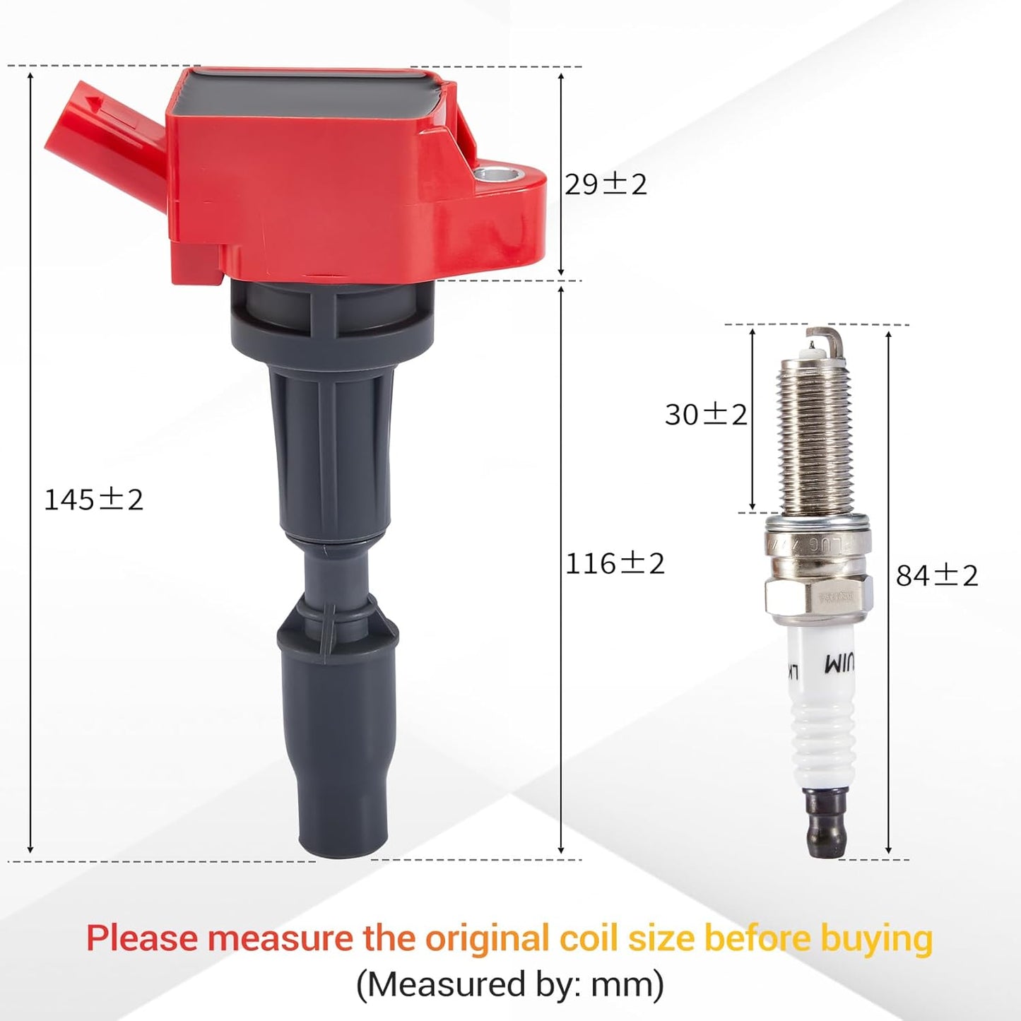CarBole 4 Pack Ignition Coil UF764 & Spark Plugs 93175, Compatible with Genesis G70 G80 G90, Hyundai Sonata Santa Fe Sport Tucson, Kia Optima Sorento Replacement GN10730 C988 E1264 IC871