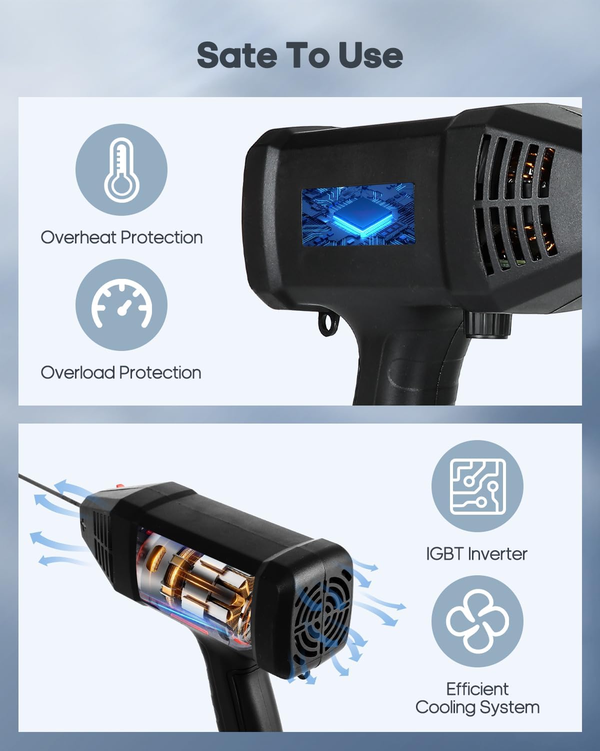 Welding Machine Handheld, Portable Electric Welding Machine, 110V Portable ARC Welding with IGBT Inverter 6 Variable Current Adjustment for 1/16"-1/8" Welding Rod
