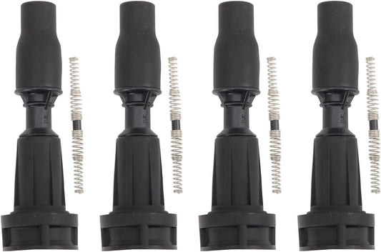 TRQ Ignition Coil Boot Set Compatible with 2019-2021 Genesis G70 2019-2020 Hyundai Santa Fe 2016-2018 Santa Fe Sport 2015-2019 Sonata 2018-2021 Tucson 2020-2021 Veloster N 2016-2020 Kia Optima Sorento