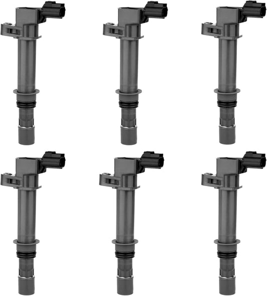 UF399 Ignition Coil Pack Compatible with Jeep for Grand Cherokee 1999-2007 for Liberty 2002-2008 Compatible with Dodge for Ram 1500 for 2002-2008 Replace for IC243 5C1114 UF297 UF270 Set of 6