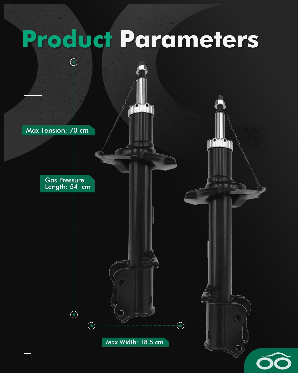 SCITOO Front Shock Absorbers Fits For Ford Escape 2001-2012,For Mazda Tribute 2001-2006 2008-2011,For Mercury Mariner 2005-2011 Auto Shocks 235913 235912 (2Pcs)