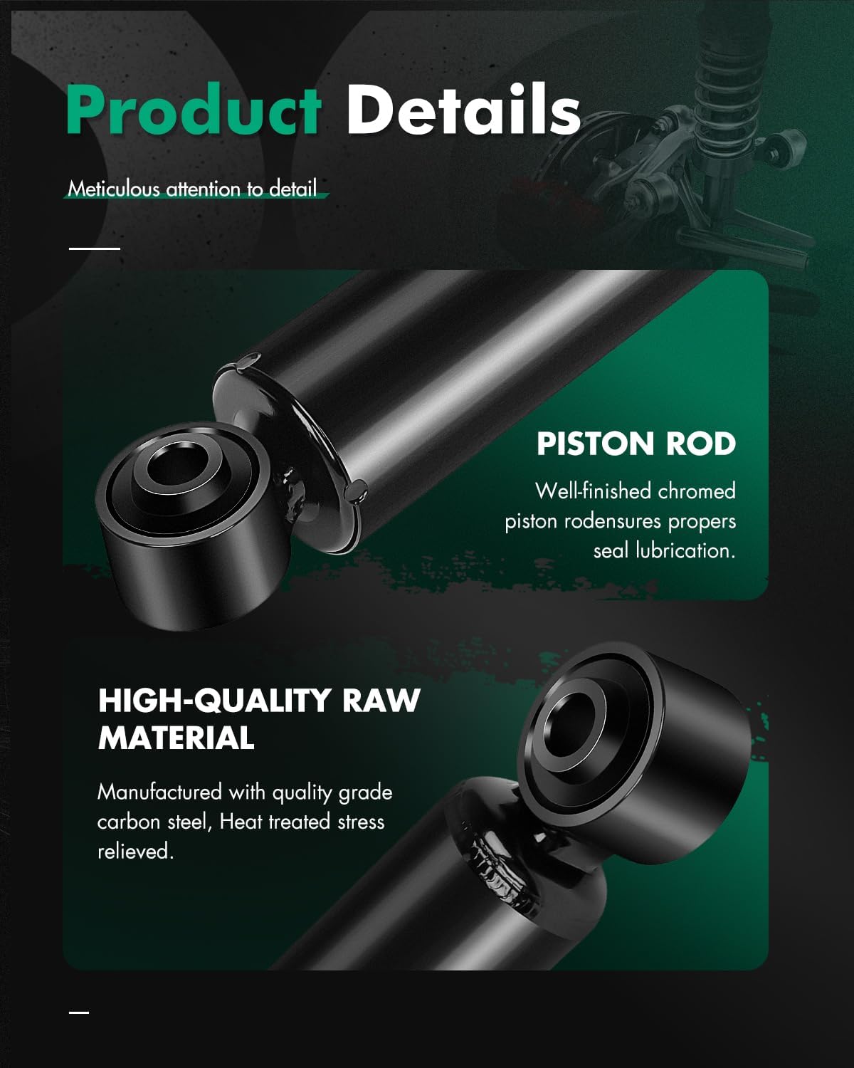 SCITOO - Rear Shock Absorber for Dodge Fits 2002-2007 for Dodge for Ram 1500,2003-2010 for Dodge for Ram 2500,2003-2007 for Dodge for Ram 3500 Shocks 344401 Struts - 2Pc Set