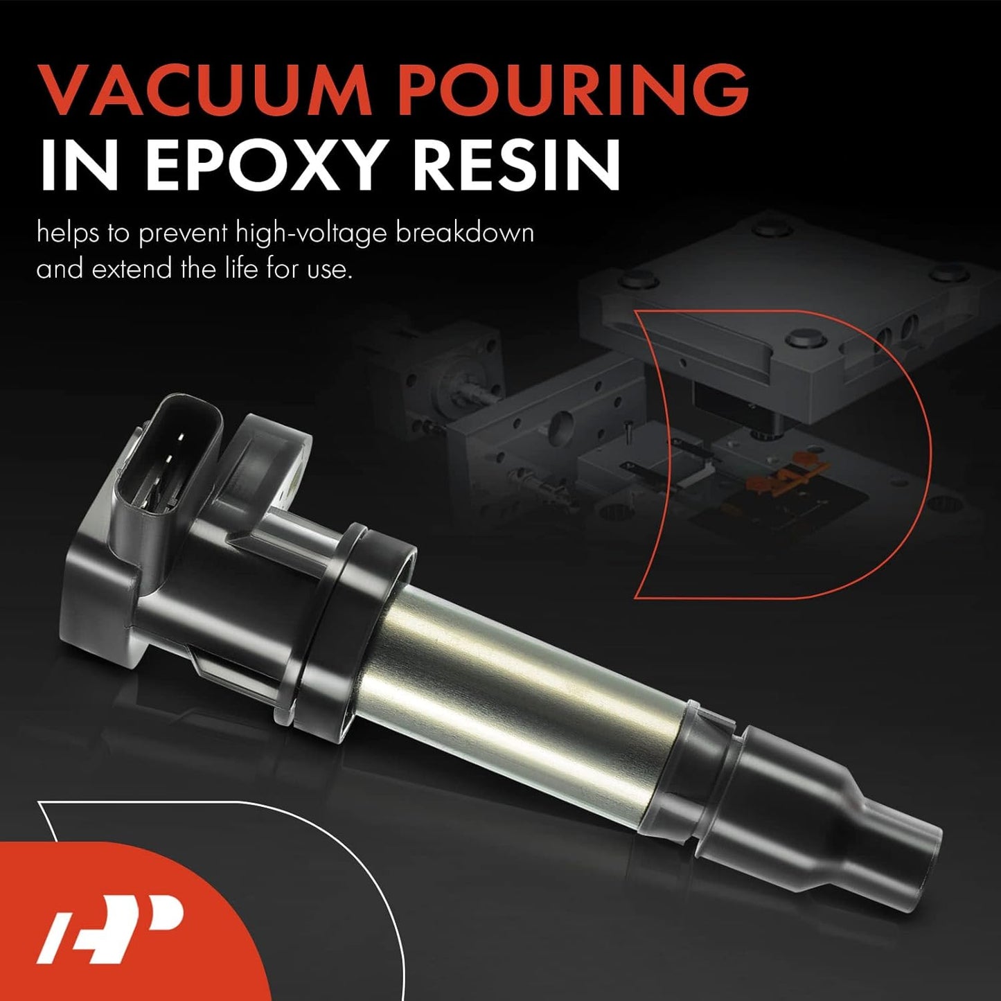 A-Premium Ignition Coils Pack Compatible with Buick Lucerne 2007-2011 Cadillac DTS SRX STS XLR 4.4L 4.6L 8-PC Set