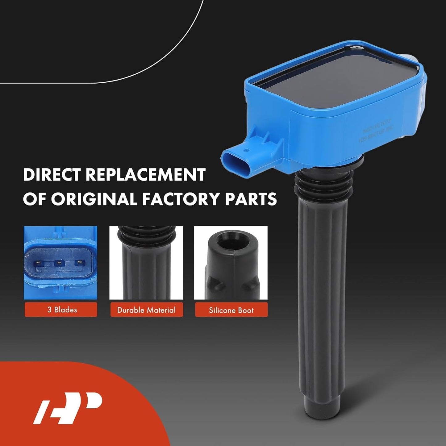 A-Premium (Blue) Set of 12 Ignition Coil Pack and Iridium Spark Plugs Compatible with Ram 1500 2019, 1500 Classic 2021 & Jeep Grand Cherokee 2016-2018, Wrangler & Dodge Durango & Chrysler Pacifica