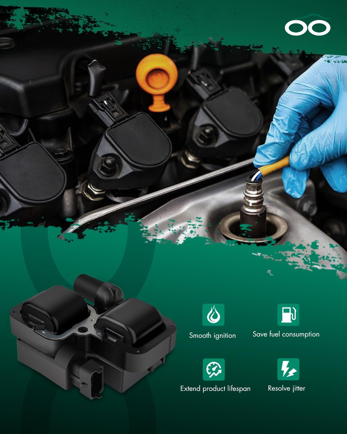 SCITOO Coil Pack of 8 Ignition Coil for Mercedes-Benz for Chrysler for Crossfire L6 V6 V8 Automobiles Fit for OE UF359 C1444 C1361