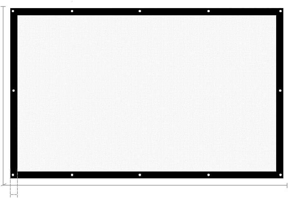 180/200/250/300 inch Projection Projector Screen 16:9 Fold Portable Screen Canvas Matt White for Home Film Wall Mounted(180 inch)