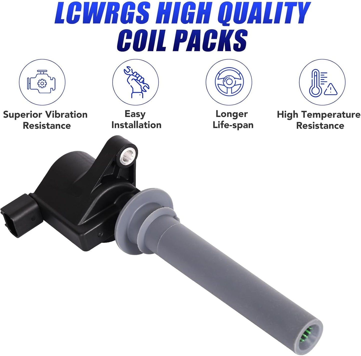 Set of 6 Ignition Coil Pack Spark Plugs for 3.0L 2001 2002 2003 2004 2005 2006 2007 2008 Ford Escape Freestyles Taurus 500 Five Hundred Mazda Tribute Mercury Mariner Montego Sable DG500